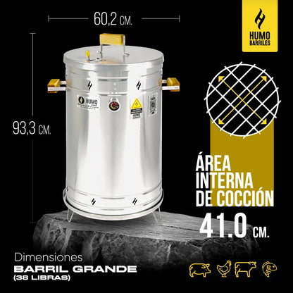 38 lb Charcoal Barrel Grill & Roaster