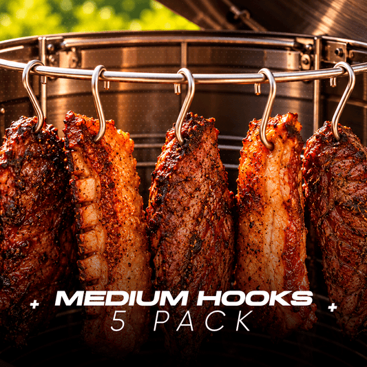 5-Pack Stainless Steel Meat Hooks for Barrel Smokers