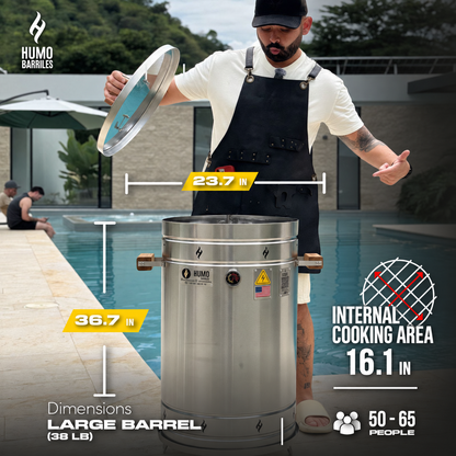 38 lb Charcoal Barrel Grill & Roaster