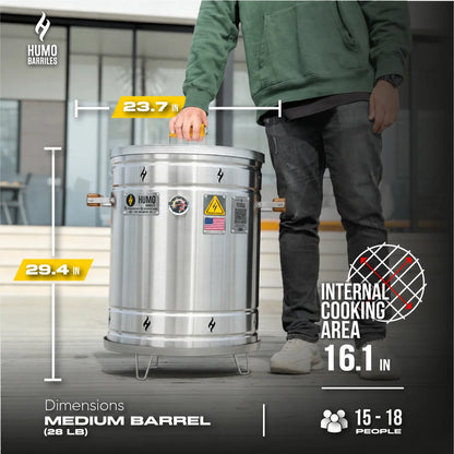 28 lb Charcoal Barrel Grill & Roaster