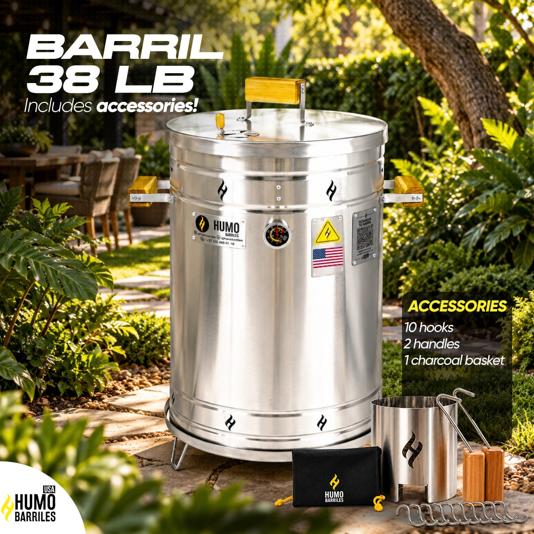 38 lb Charcoal Barrel Grill & Roaster
